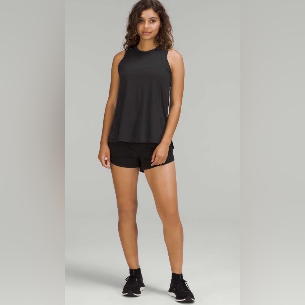 Lululemon NWT Tank & Short Romper 3” inseam in Black open back Size 2